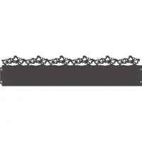 vidaXL Bordures de jardin, 10 pièces, 103 x 0,05 x 22 cm, acier, noir