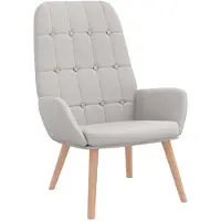 vidaXL Fauteuil relax Tissu gris nuageux