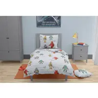 Roupillon Housse de couette robot Gris 140 x 200 cm 2 pièces