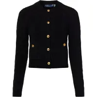 Ralph Lauren pour femme. 211978312001 Cardigan en laine noir (M), Casuel