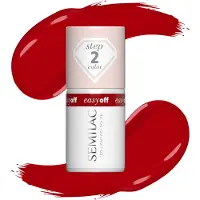 Semilac Easy Off Step 2 vernis à ongles gel lampe UV/LED teinte The Red Core 7 ml
