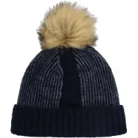 Spyder Plait Pom Beanie Bleu