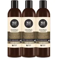 P-Beauty Shampooing Repair Huile de coco Pantenol Cosmétique naturelle Soins capillaires Dommages aux cheveux Bio Vegan, 3x 300ml