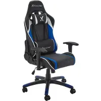 X Rocker Chaise de jeu eSports compacte Agility JR Noire/Bleue, Chaise gaming, Bleu, Noir