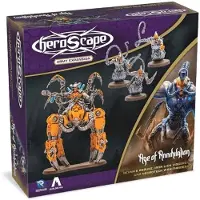 Renegade Game Studios Iron Heroscape Revnas Rebuke Lich Viscerot And Necrotech Wraithriders Army Expansion Board Game English Violet Enfants