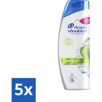 Head & shoulders - Shampooing - Apple Fresh - Parfum rafraîchissant et naturel de pomme - 400 ml - Pack avantage - 5 pièces