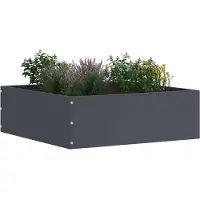 vidaXL Bordure de jardin, 6 pièces, 40 x 40 x 13 cm, acier, anthracite