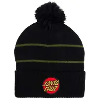 Santa Cruz Dot Stripe Beanie Noir