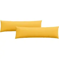 vidaXL Coussins de canapé 2 pcs Jaune clair 145 x 40 cm