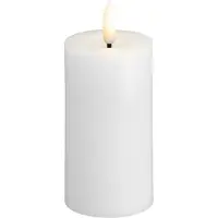 Moods & More MM LED pillar candle, Silk, Melted, Classic white, 49x100 mm
