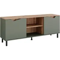 Vicco Meuble TV Marelle Vert/Artisan 150x60cm avec 2 portes, Model 57840