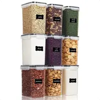 Sensahome Boîtes de conservation - 1,6 litre - Lot de 9 – Hermétiques et étanches – Transparentes – Sans BPA – Empilables – Lavables au lave-vaisselle