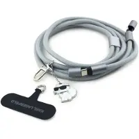 Karl Lagerfeld Câble Usb C Gris 1.5M Charge Rapide Téléphone Sangle