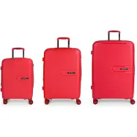 Gabol Steady Spinner Expandable 195l Trolley Bag 3 Units Rouge