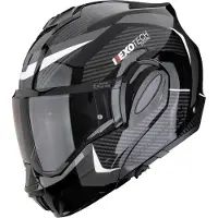 Scorpion EXO-TECH Evo Pro Acuti Casque Modulable Noir/Argenté L unisex