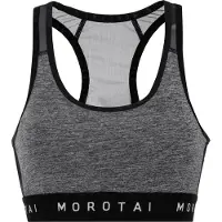 MOROTAI Soutien-gorge de sport 'Athletic' gris chiné / noir / blanc