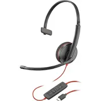 HP Poly Casque monaural POLY Blackwire 3210 avec connecteur USB-C
