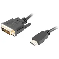 Lanberg Câble hdmi male/dvi-d 24+1 male 4k dual link 3m noir