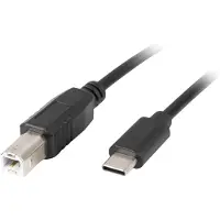Lanberg USB-C CABLE USB-C M TO USB-B M 2.0 FERRITA 3M BLACK
