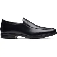 Clarks Shoes pour homme. 26162246 Howard Edge chaussures en cuir noir (42.5), Plat, Aucun, Casuel, Classique