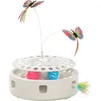 Rojeco 3 In 1 Interactive Cat Toy Argenté