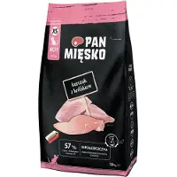 PAN MIĘSKO Poulet et lapin pour chatons croquettes XS 2x1,6 kg