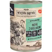 Wiejska zagroda Indyk z królikiem mokra karma dla psów 12x400 g
