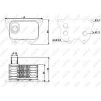 NRF Radiateur d'huile, huile moteur 31173