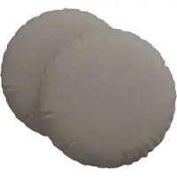 vidaXL Coussins De Siège 2 Pcs Taupe Ø80 X 29 Cm Tissu