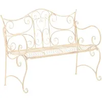 Lomadox Banc de jardin Tara crème antique