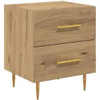 vidaXL Cabinet de chevet avec tiroir Chêne artisanal 40 x 35 x 47,5 cm