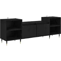 vidaXL Meubles TV, 160 x 35 x 55 cm, noir, imitation chêne, panneaux de particules