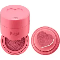 KAJA Blush - Cheeky Stamp | Coffret 7 teintes, modulable et estompable, avec applicateur en forme de c ur. Fini ros 02 Saucy, 4 g.