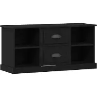 vidaXL Armoire TV noir aspect chêne 99,5 x 35,5 x 48 cm