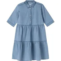 Pepe Jeans Amina Jr Short Sleeve Dress Bleu 12 Years Fille