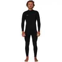 Ocean & Earth Double 3/2 Mm Long Sleeve Chest Zip Neoprene Suit Noir XS Homme