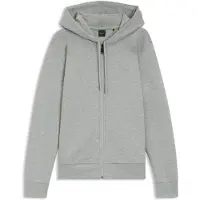 BOSS Sweat à capuche zippé en coton stretch avec logo