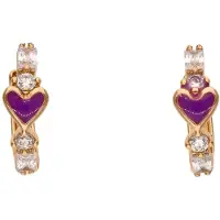 NAEMI Boucles d'oreilles or / violet / transparent