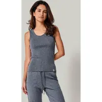 YOU LOOK PERFECT Tops en tricot 'TOP BLOSSOM - Geripptes Merino Top mit Rundhals' anthracite