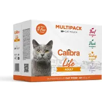 Calibra Cat Life Pouch Adult Multipack in gravy - mélange de sachets de viande sans céréales pour chats adultes - 12x85