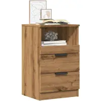 vidaXL Table de chevet chêne artisanal 40x36x65 cm bois d'ingénierie