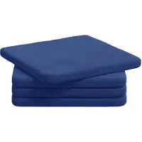 vidaXL Coussins De Siège 4 Pcs Bleu Police 40 X 40 X 3 Cm Velours