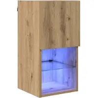 vidaXL Meuble TV mural, 30,5 x 30 x 60 cm, finition chêne artisanal