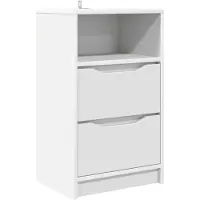 vidaXL Table de chevet Blanc 40 x 30 x 467 cm Bois d'ingénierie