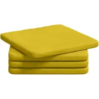vidaXL Coussins De Siège 4 Pcs Jaune 40 X 40 X 3 Cm Velours