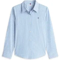 Tommy Hilfiger Ess Poplin Regular Fit Long Sleeve Shirt Bleu 44 Femme
