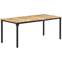 Syfax Table à manger 180x90x76 cm Bois de manguier brut