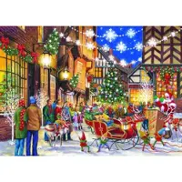The House of Puzzles Puzzle de Noël Santa Switch On 500 pièces carton