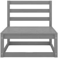 vidaXL Ensemble salon de jardin 2 pièces avec coussins Gris Pin massif