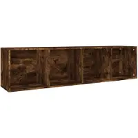 vidaXL Bibliothèque/Meuble TV Chêne fumé 36x30x143cm Bois d'ingénierie